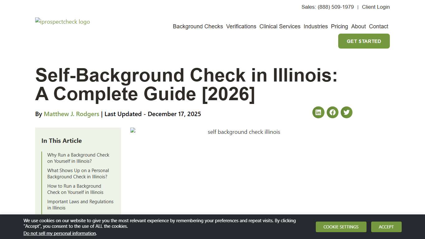 Self-Background Check in Illinois: A Complete Guide [2026] - iprospectcheck